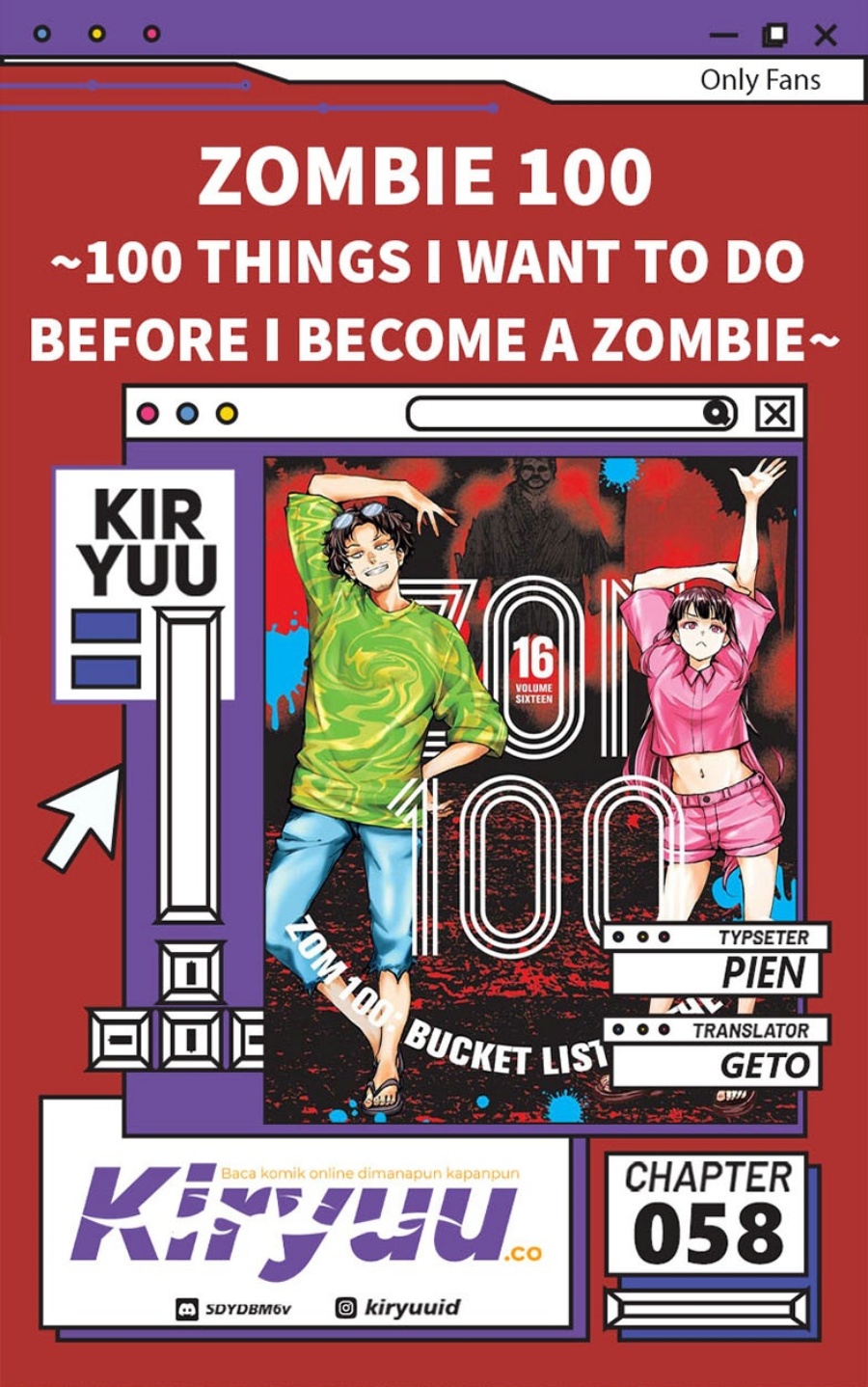 Zombie 100 ~Zombie ni Naru Made ni Shitai 100 no Koto~ Chapter 58 Bahasa Indonesia